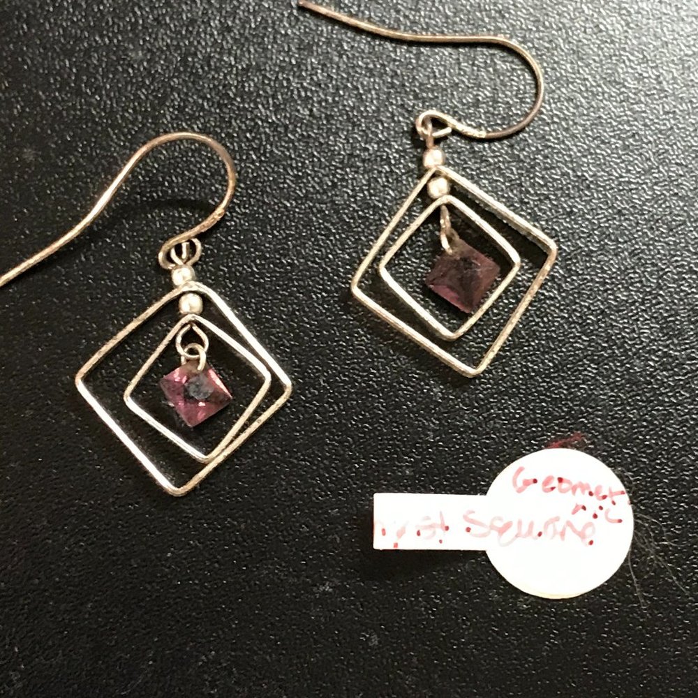 Sterling Silver and Amethyst Earrings